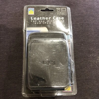 Funda de cuero negra Logic 3 para iPod y iPod mini con lazo de cinturón nueva Foto 1 de 4