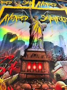 Avenged Sevenfold New York City Poster RAINBOW FOIL Statue of Liberty AP /35