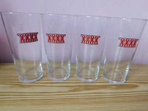 Set 4 Castlemaine Pint Glass XXXX Retro Pint Glass Vintage Man Cave - Picture 1 of 1