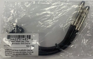 GLS Audio 6" Adapter Cable 1/4" Female to Banana Male plug 2pk 37-097 - Picture 1 of 2