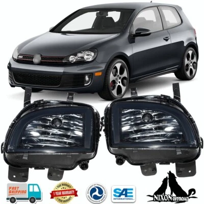 Par de luces antiniebla de humo para VW Volkswagen GTI MK6 2011-2015 Jetta GLI 2010-2014 Foto 1 de 4