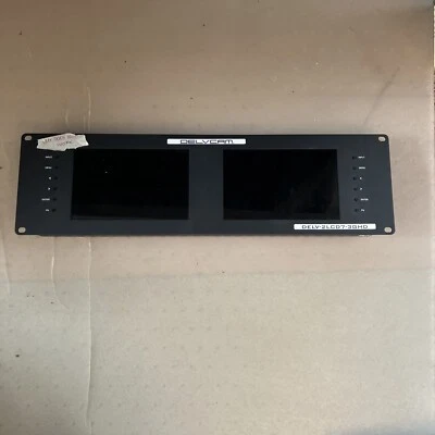 Delvcam DELV-2LCD7-3GHD Dual Rackmount 7" 3G-SDI Monitors - Left broken - Image 1 of 4