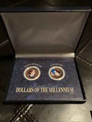 First & Last Dollars Of The Millennium Susan B Anthony 1999/Sacagawea 2000 - Image 1 of 4