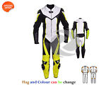 Yellow leather racing suit in one piece motogp racing gears fast bike suit sale