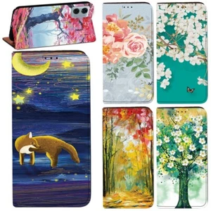 Funda con soporte de cuero impresa para teléfono Motorola Moto E14/E15/G05/G15/G75 - Imagen 1 de 18