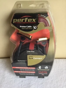 Brand New In Package Perfex 10' Printer Cable Curtis Connections IEEE 1284 A-B - Picture 1 of 2