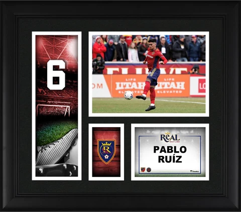 Pablo Ruiz Real Salt Lake Framed 15" x 17" Player Core Collage Cover