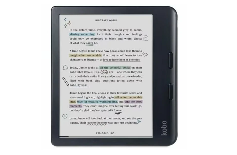 Kobo Libra Colour Digital Text Reader - Black - 24000 Book(s) - 32 GB Flash - 7" - Image 1 of 1