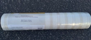 STYLE SELECTIONS Textured Wall Paper Classic Stripe Pattern Pre-Pasted 56 Ft - Picture 1 of 9
