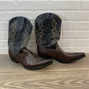 Stivali Titanes Western Wear stivali in vera pelle misura 8 punta Messico - Foto 1 di 11