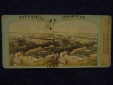 1858 Souvenirs de CHERBOURG, FRANCE Early City View from Fort de Roule TINTED SV