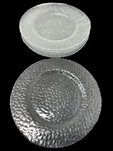 8 Arcoroc France Vercors Textured Pebble Glass Plates 10 7/8" dinner plates - Picture 1 of 5