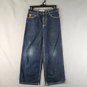 Vintage Paco Jeans Youth Boys Size 8 Blue Denim Basic Utility Straight - Picture 1 of 13