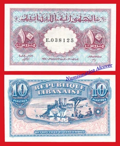 LIBANO LEBANON 10 Piastres piastras 1948 Pick 41 SC / UNC - Foto 1 di 2
