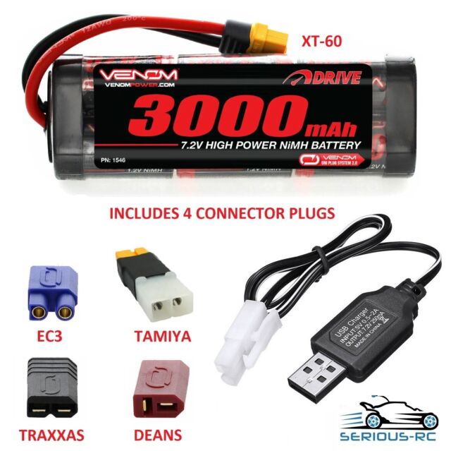 bateria para carrinho de controle remoto 7,2V 1800mah AA plug tamya  recarregavel