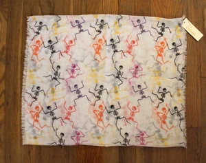 Nuevo Halloween Esqueleto Infinito Lazo Bufanda 21 X 36 con Flecos - HS14 - Imagen 1 de 2