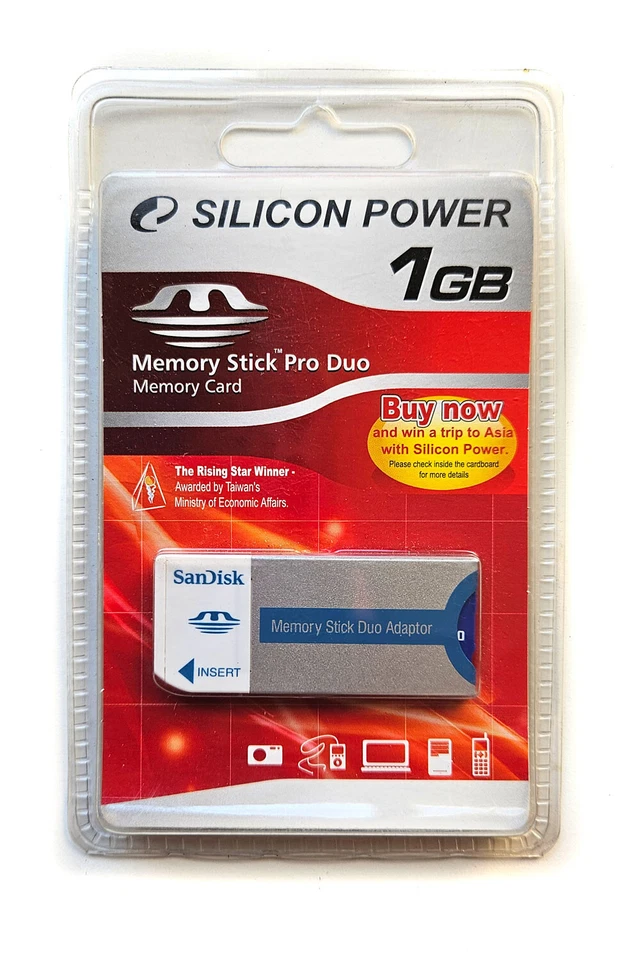 TARJETA MEMORIA MEMORY STICK PRO DUO 1GB SILICON POWER - Immagine 1 di 1