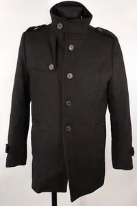 Cappotto corto nero Selected Homme taglia M lana poliestere ottime condizioni - Foto 1 di 11