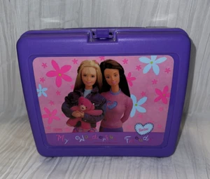 Vintage 1998 Barbie "My Wonderful Friends" Purple Thermos Lunchbox - Picture 1 of 8