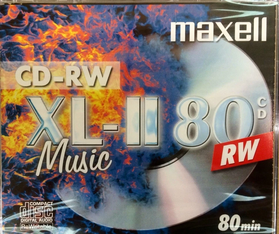 Maxell CD-RW 80 XL-II BRANDED DIGITAL Audio Music Rewritable 80Min IN Jewel Case - Image 1 of 1