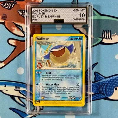 Wailmer 48/109 AGS 10 GEM MINT Pokemon EX Ruby & Sapphire Vintage E-Reader - Image 1 of 2