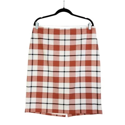 Falda lápiz a cuadros Ann Taylor Factory para mujer talla 12 carrera oficina trabajo academia Foto 1 de 4