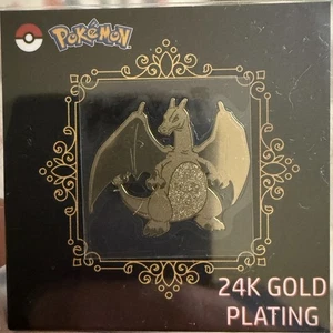 Charizard 24k Gold Plated Sticker - Striking Popping Candy Pokémon NM Condition - Picture 1 of 2