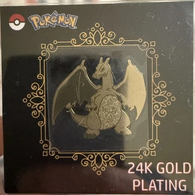 Charizard 24k Gold Plated Sticker - Striking Popping Candy Pokémon NM Condition - Image 1 of 2