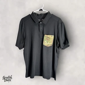 5.11 Men's Polo Shirt Large Black Tactical Camouflage Short Sleeve Pocket M02  - Picture 1 of 3