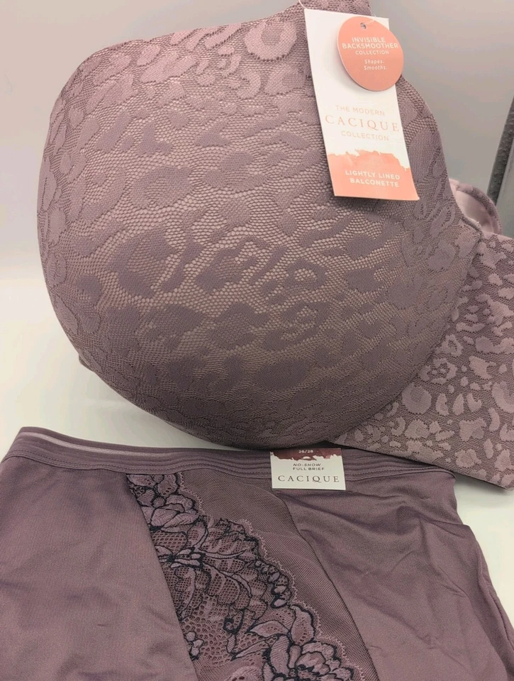 Juego de sujetador y bragas Lane Bryant en talla 46DD y talla 26/28 - Cobertura completa  Foto 1 de 4