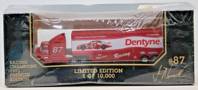 Racing Champions 1:87 1993 NASCAR #87 Joe Nemechek Transporter HO Scale Gauge - Image 1 of 4