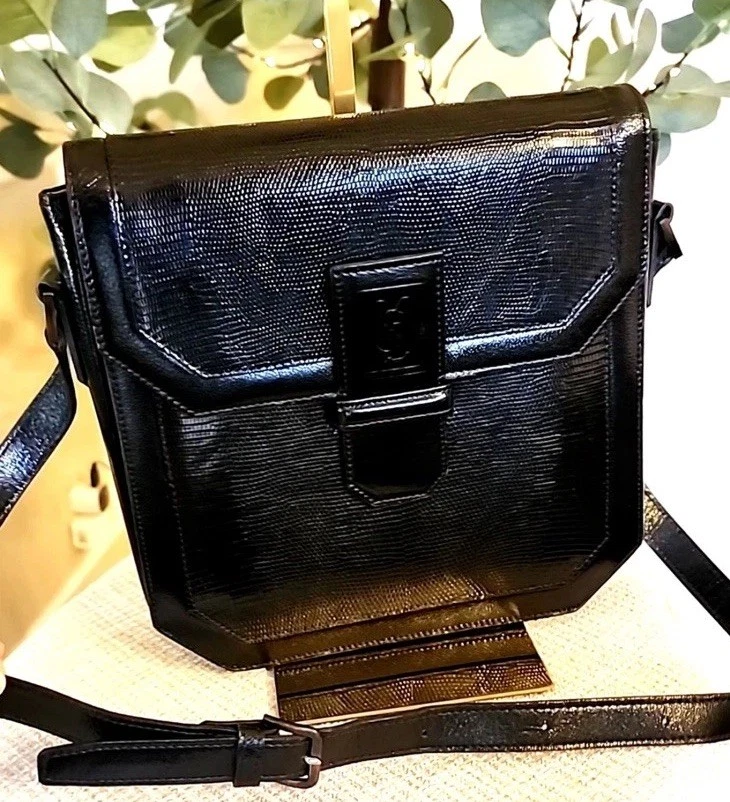 Yves Saint Laurent классический YSL наплечная сумка кожи черный винтажный - подлинный  - Изображение 1 из 4