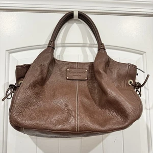 Bolso de Hombro Kate Spade Marrón Cuero Guijarro Cremallera Superior Cartera Cartera - Imagen 1 de 10