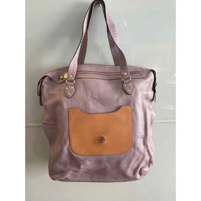 Bolsa tote Issac Mizrahi com bolso externo. Couro. - Imagem 1 de 4