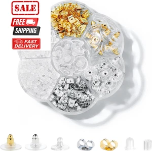 7 Styles 500PCS Earring Backs for Studs, Clear Plastic 7 - Picture 1 of 7