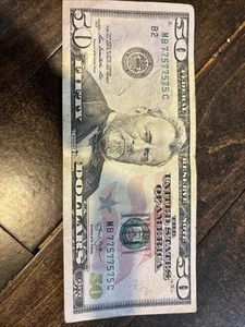 50 Dollar bill 5 of a kind value and One Triple & only 2 numbers,Extremely Cool - Picture 1 of 3