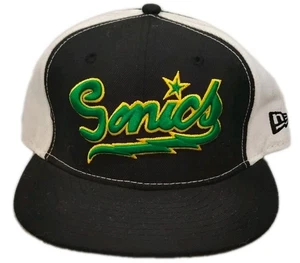Seattle Super Sonics New Era Snap Back 9FIFTY Pin Rueda Cursiva NBA Sombrero - Imagen 1 de 7