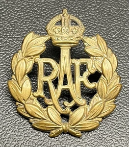 WW2 WWII British English Royal Air Force RAF Cap Badge Insignia Metal Pin - Picture 1 of 3