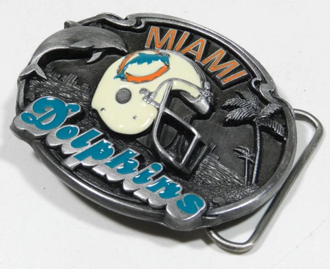 Vintage Miami Dolphins Belt Buckle 1987 NFL Football Brand New Cover