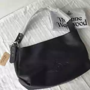Vivienne Westwood Boston bag Big Orb Logo Women's Bags Black from JAPAN NEW - Picture 1 of 6