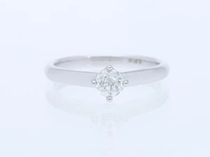 Anillo de compromiso excelente precio 0,31 quilates solitario diamante 950 platino valor: 2.600 EUR - Imagen 1 de 6
