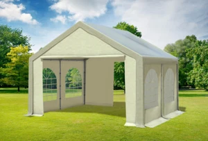 Partyzelt 4x4m Braun Beige PVC Festzelt Pavillon wasserdicht Profi Modular Event - Bild 1 von 12