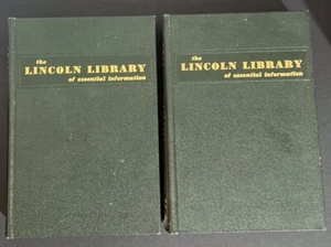 Vintage 1951 The LINCOLN LIBRARY of ESSENTIAL INFORMATION Vol I & Vol II Set - Imagen 1 de 10