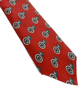 Corbata de seda para hombre Oscar de la Renta. Geométrico rojo. - Imagen 1 de 3