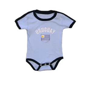Body neonato Uruguay 100% cotone calcio futbol jersey bandiera maglietta - Foto 1 di 2