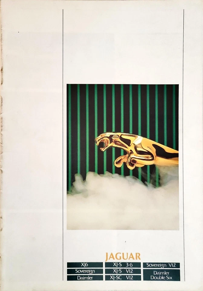 Folheto Jaguar XJ40 XJ6 XJS Daimler Sovereign 1988 - Imagem 1 de 1