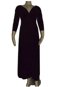 Talla M COLECCIÓN TADASHI Vestido Largo Negro Corpiño Retorcido - Imagen 1 de 4