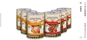 Dog Food Whole Earth Farms Grain Free Soft Canned Wet Dog Food 12.7 Pack of 12 - Picture 1 of 4