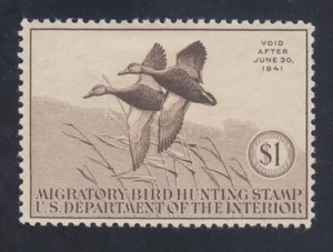 US Stamp RW7 $1 Duck Stamp VF LH CV $115 - Picture 1 of 2