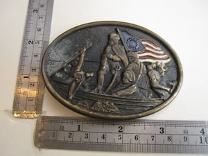 Vintage Metal Washington Crossing the Delaware Buckle BIS - Picture 1 of 4